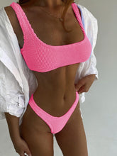 Load image into Gallery viewer, Brazilian Thong Bikini Swimwear W/ Push Up Top - slvhasitall