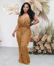 Load image into Gallery viewer, 2 Piece Knit Rib Tassel Summer, Beach Sexy Fishnet Halter Lace Up Crop Top + Pants + Shorts See Through Sets - slvhasitall