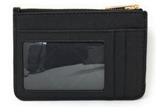 Load image into Gallery viewer, Michael Kors Jet Set Travel Small Top Zip Leather Coin Pouch / Wallet - Black