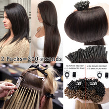 Load image into Gallery viewer, I Tip Hand-Tied 100% Human Hair Extensions