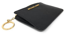 Load image into Gallery viewer, Michael Kors Jet Set Travel Small Top Zip Leather Coin Pouch / Wallet - Black