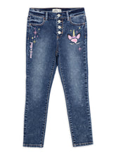 Load image into Gallery viewer, Girls Embroidered Super Skinny Ankle Jeans, Sizes 4-18