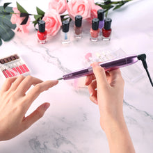 Load image into Gallery viewer, Portable Manicure Pedicure Nail File Drill Kit Set with Sanding Bands- Pink