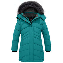 Load image into Gallery viewer, Girls' Long Puffer Jacket Windproof Thick Padded Snow Winter Coat - slvhasitall