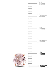 画像をギャラリービューアに読み込む, Miabella Women's 1 Carat T.G.W. Morganite 10kt Rose Gold Solitaire Stud Earrings