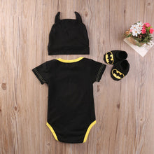 Load image into Gallery viewer, Sale: Batman Boys Bodysuit Shoes Hat Outfits Set