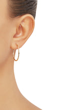Load image into Gallery viewer, Brilliance Fine Jewelry 10K Yellow Gold Hollow Round Diamond-Cut Hoop Earrings