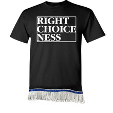 Load image into Gallery viewer, Hebrew Israelite Right Choice Ness, Righteousness, T Shirt with Fringes,