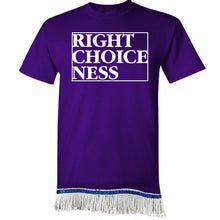 Load image into Gallery viewer, Hebrew Israelite Right Choice Ness, Righteousness, T Shirt with Fringes,
