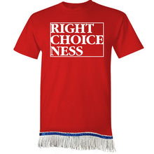 Load image into Gallery viewer, Hebrew Israelite Right Choice Ness, Righteousness, T Shirt with Fringes,