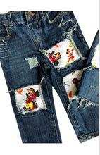 Load image into Gallery viewer, Mickey Mouse Toddler Roadster Jeans Made from Mickey Fabric