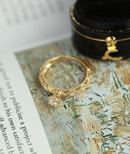 画像をギャラリービューアに読み込む, Vintage Engagement Antique Moissanite Round Cut Ring Diamond