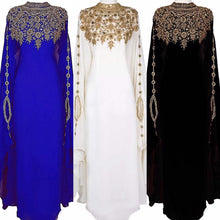 Load image into Gallery viewer, Urban Lipi Kaftan Abaya Elegant Long Wedding Eid Ramadan Party Maxi Dress