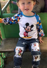 Load image into Gallery viewer, Mickey Mouse Toddler Roadster Jeans Made from Mickey Fabric
