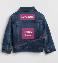 Load image into Gallery viewer, Personalized Cartoons Logos Names Customized Denim Baby Toddler Kids Jean Jacket For Boys Girls