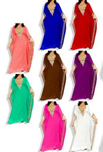 Load image into Gallery viewer, Women Spring Black And Gold Free Size Kaftan Maxi Dress With All Color