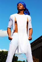 Load image into Gallery viewer, Men's White 2pc Zipped Tunic Set