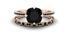 画像をギャラリービューアに読み込む, Black Onyx 2.30 Cts. Engagement Wedding Ring Set