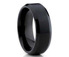 画像をギャラリービューアに読み込む, Black Zirconium Wedding ,Anniversary Engagement Ring