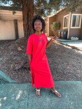 Load image into Gallery viewer, Women's Israelite Virtue T Shirt Dress With Fringes