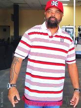 Load image into Gallery viewer, Hebrew Israelite Red Polo Shirt with Fringes
