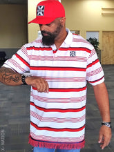 Load image into Gallery viewer, Hebrew Israelite Red Polo Shirt with Fringes