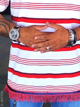 Load image into Gallery viewer, Hebrew Israelite Red Polo Shirt with Fringes