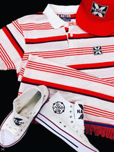 Load image into Gallery viewer, Hebrew Israelite Red Polo Shirt with Fringes