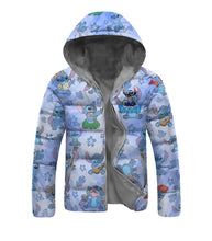 Load image into Gallery viewer, Disney Off Blue Stitch Light Weight Down Winter Jacket