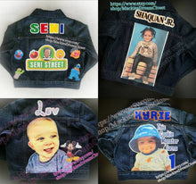 Load image into Gallery viewer, Personalized Cartoons Logos Names Customized Denim Baby Toddler Kids Jean Jacket For Boys Girls