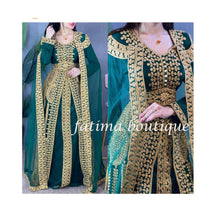 Load image into Gallery viewer, Royal Ethnic Wear Moroccan Dubai Bedded Kaftan Abaya Party Fancy Dresses