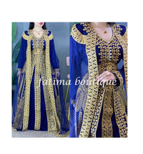 Load image into Gallery viewer, Royal Ethnic Wear Moroccan Dubai Bedded Kaftan Abaya Party Fancy Dresses