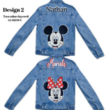 Load image into Gallery viewer, Custom Toddler Jean Denim Jacket With Disney Patches