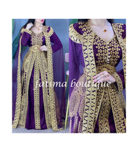 Load image into Gallery viewer, Royal Ethnic Wear Moroccan Dubai Bedded Kaftan Abaya Party Fancy Dresses