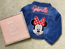 Load image into Gallery viewer, Custom Toddler Jean Denim Jacket With Disney Patches