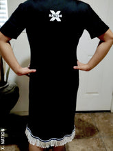 Load image into Gallery viewer, X Nation Hebrew Israelite Women's Blessed T Shirt Dress, with Fringes