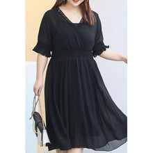 Load image into Gallery viewer, Unomatch Women Empire Waist Stylish Chiffon Dress
