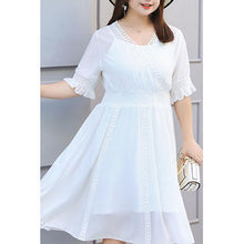 Load image into Gallery viewer, Unomatch Women Empire Waist Stylish Chiffon Dress