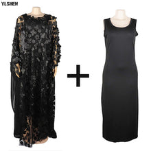 Load image into Gallery viewer, New African Women Dashiki Lace Long Flower Dress - slvhasitall