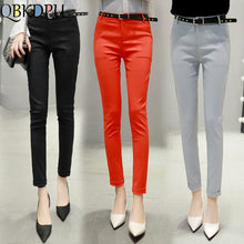 Load image into Gallery viewer, High Waist Cotton Casual Elegant Slim Trousers Pants For Lady's