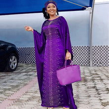 Load image into Gallery viewer, Handmade African Dashiki Dresses With Head Scarf