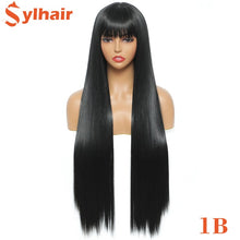 Load image into Gallery viewer, Women Long Fancy Straight Wigs with Bangs