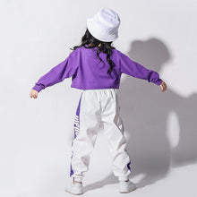 Load image into Gallery viewer, Girls Hip Hop Sweatshirt Croptop Sport Jogger Pant Outfits