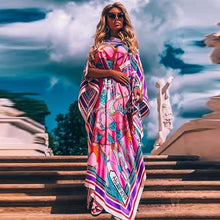 Load image into Gallery viewer, Elegant Kumait Dashiki Printed Bohemis Loose Muslim Maxi Beach Dress - slvhasitall