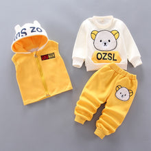 Load image into Gallery viewer, Disney Ozsl Sule Clothing Warm Fleece Toddler 3PCS Kids Tracksuit