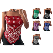 Load image into Gallery viewer, Women's Corset Sexy Crop Tops Bandana Print - slvhasitall