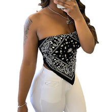 Load image into Gallery viewer, Women's Corset Sexy Crop Tops Bandana Print - slvhasitall