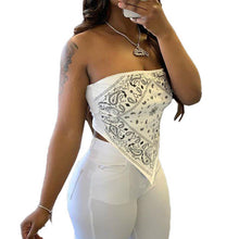 Load image into Gallery viewer, Women's Corset Sexy Crop Tops Bandana Print - slvhasitall