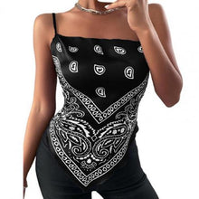 Load image into Gallery viewer, Women's Corset Sexy Crop Tops Bandana Print - slvhasitall