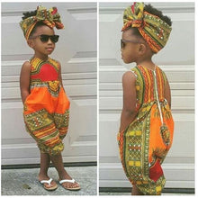 Load image into Gallery viewer, African Dashiki Romper Bazin Bohemian Jumpsuit Children - slvhasitall